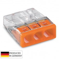 Wago Κλέμμα ταχείας αυτόματης σύνδεσης καλωδίων 3 Θέσεων 0,2-2,5mm² 24Α (2273-203)